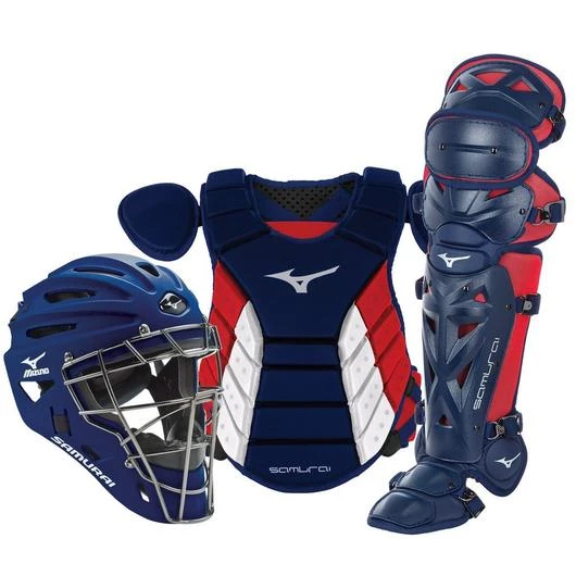Catcher's Gear Mizuno Samurai Catcher's Set - NOCSAE Certified - Adult 16" (Ages 16+) 2 Catcher's Gear Mizuno Samurai Catcher's Set - NOCSAE Certified - Adult 16" (Ages 16+)