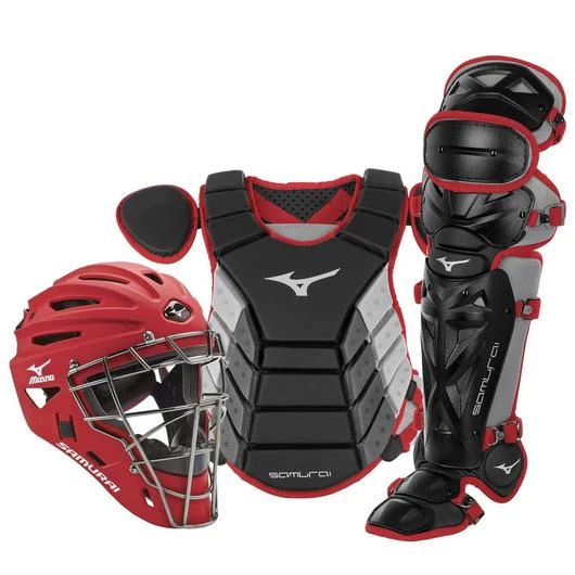 Catcher's Gear Mizuno Samurai Catcher's Set - NOCSAE Certified - Adult 16" (Ages 16+) 3 Catcher's Gear Mizuno Samurai Catcher's Set - NOCSAE Certified - Adult 16" (Ages 16+)