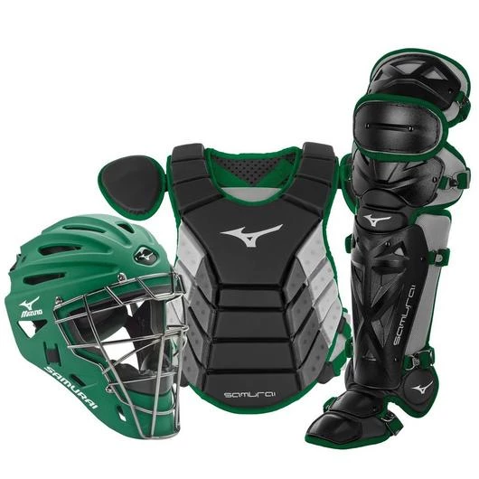 Catcher's Gear Mizuno Samurai Catcher's Complete Set - NOCSAE Certified - Youth 14" (Ages 9-12) 6 Catcher's Gear Mizuno Samurai Catcher's Complete Set - NOCSAE Certified - Youth 14" (Ages 9-12)