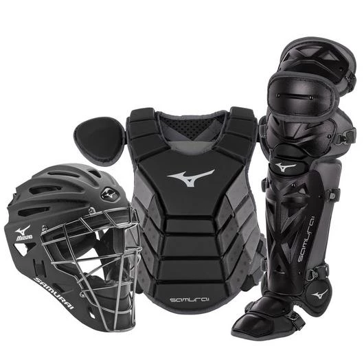 Catcher's Gear Mizuno Samurai Catcher's Complete Set - NOCSAE Certified - Youth 14" (Ages 9-12) 9 Catcher's Gear Mizuno Samurai Catcher's Complete Set - NOCSAE Certified - Youth 14" (Ages 9-12)