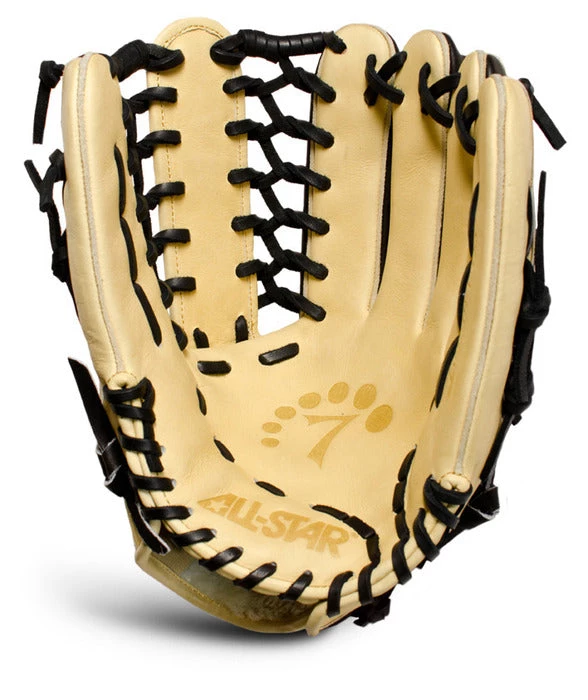 All Gloves All-Star System 7 12.50" Outfielders Glove W/ Modified Trap Web - FGS7-OF 2 All Gloves All-Star System 7 12.50" Outfielders Glove W/ Modified Trap Web - FGS7-OF