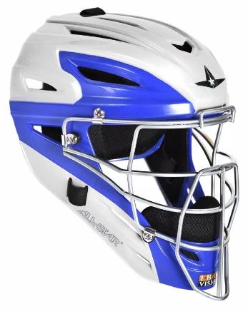 All-Star MVP2510 White Two Tone Catcher's Helmet - Youth 5 All-Star MVP2510 White Two Tone Catcher's Helmet - Youth