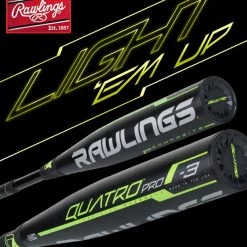 Rawlings Quatro Pro -3 (BBCOR) Adult Bat - BB9Q3 Baseball Bats